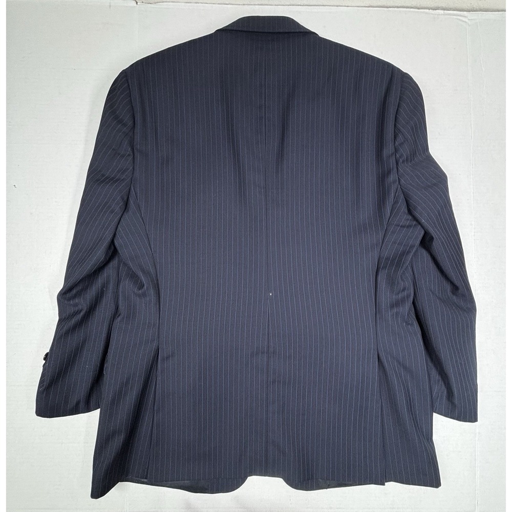 Lauren Ralph Lauren Mens 42R Navy Blue Pinstriped 2-Pc Suit Wythe Wool 36X28 EUC - Picture 3 of 16